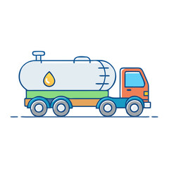 fuel tanker icon, fuel tanker vector illustration-simple illustration of fuel tanker, perfect for fuel tanker logos and icons
