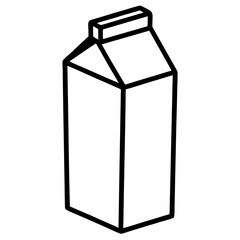 Minimalist Milk Carton Vector Design