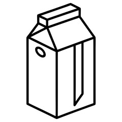 Minimalist Milk Carton Vector Design