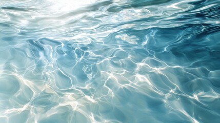 Obraz premium Serene underwater scene with ethereal light patterns