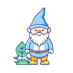 garden gnome icon, garden gnome vector illustration-simple illustration of garden gnome, perfect for garden gnome logos and icons