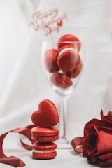 Red macvarons for Valentine's day.