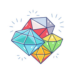 gemstones icon, gemstones vector illustration-simple illustration of gemstones, perfect for gemstones logos and icons