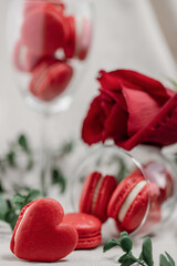 Red macvarons for Valentine's day.