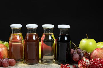 Apple, pomegranate, white wine and balsamic vinegars among fruits