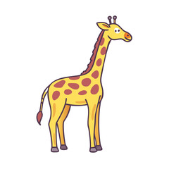 Naklejka premium giraffe icon, giraffe vector illustration-simple illustration of giraffe, perfect for giraffe logos and icons