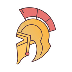 gladiator helmet icon, gladiator helmet vector illustration-simple illustration of gladiator helmet, perfect for gladiator helmet logos and icons