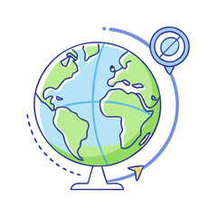 globe icon, globe vector illustration-simple illustration of globe, perfect for globe logos and icons