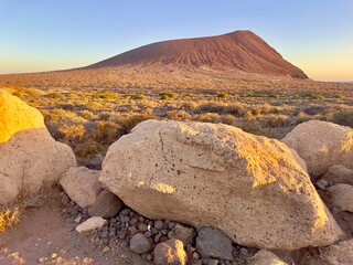Teneriffa Montaña Roja Natur Roter Felsen Strand Kanaren Kanarische Inseln