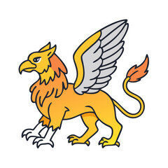 griffin icon, griffin vector illustration-simple illustration of griffin, perfect for griffin logos and icons