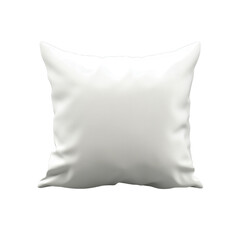 Soft White Throw Pillow on Isolated Background for Cozy Decor