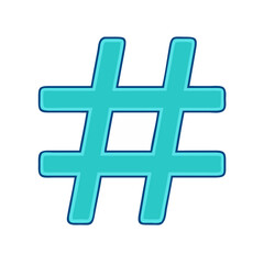 hashtag icon, hashtag vector illustration-simple illustration of hashtag, perfect for hashtag logos and icons