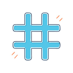 hashtag icon, hashtag vector illustration-simple illustration of hashtag, perfect for hashtag logos and icons