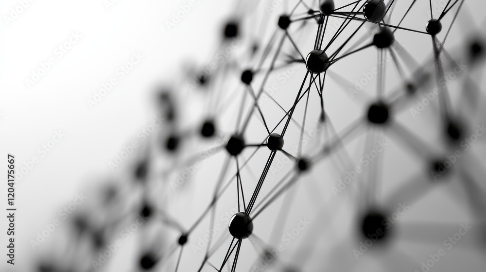 Poster abstract business connection of lines from nodes it is connected to endless nodes and represents the