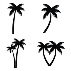 set of palm trees
