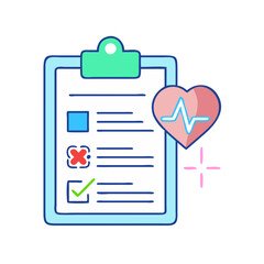 health record icon, health record vector illustration-simple illustration of health record, perfect for health record logos and icons