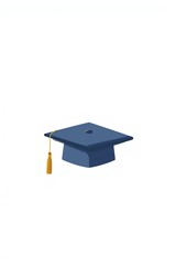 there is a blue graduation cap with a tassel on it