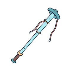 hiking stick icon, hiking stick vector illustration-simple illustration of hiking stick, perfect for hiking stick logos and icons