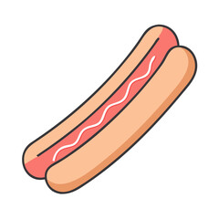 hot dog icon, hot dog vector illustration-simple illustration of hot dog, perfect for hot dog logos and icons