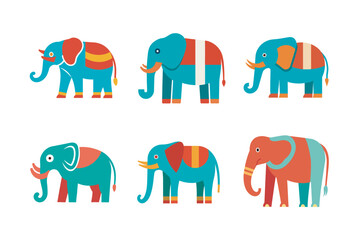 Cute Elephant Illustration Bundle  perfect for children's designs, wildlife-themed projects, greeting cards, and creative artwork. 