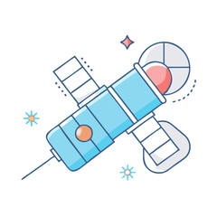 hubble telescope icon, hubble telescope vector illustration-simple illustration of hubble telescope, perfect for hubble telescope logos and icons
