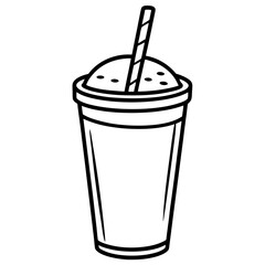 Minimalist Smoothie Glass Line Art Design