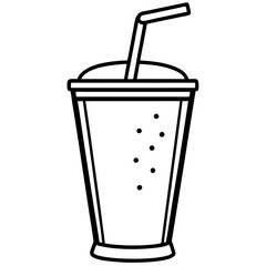 Minimalist Smoothie Glass Line Art Design
