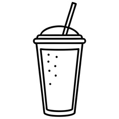 Minimalist Smoothie Glass Line Art Design