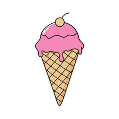 ice cream icon, ice cream vector illustration-simple illustration of ice cream, perfect for ice cream logos and icons