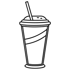 Minimalist Smoothie Glass Line Art Design