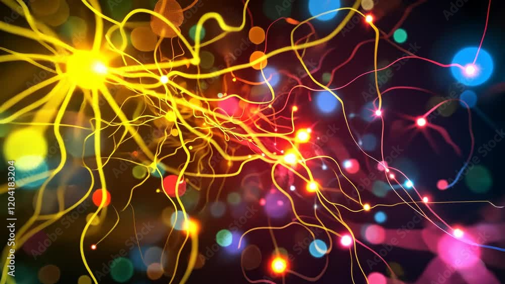 Aufkleber colorful abstract design showcasing vibrant lights and patterns in a dynamic arrangement
