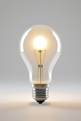 there is a light bulb that is glowing on a table