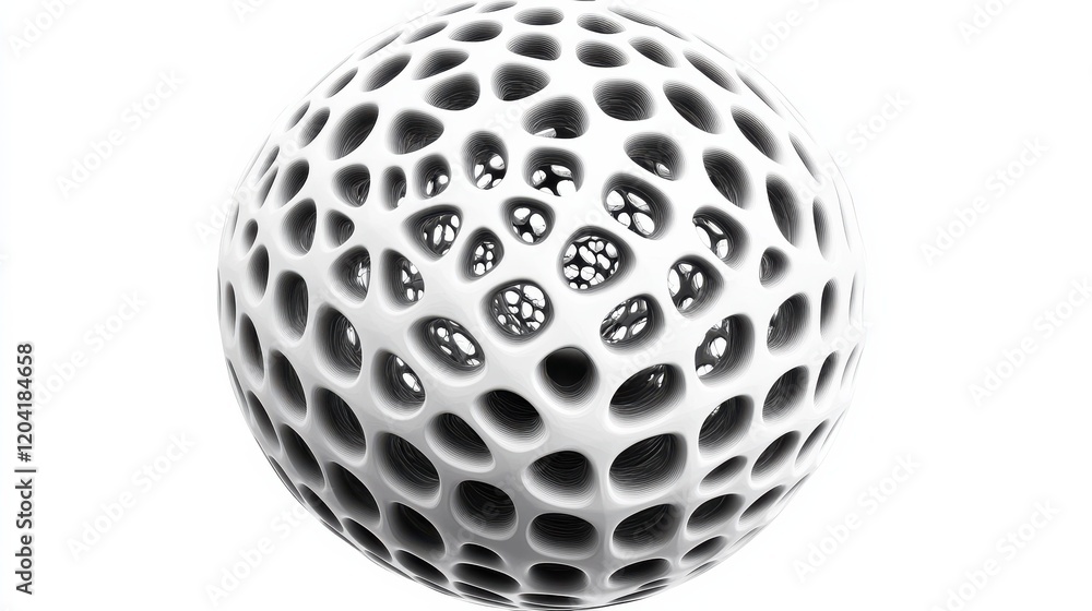 Poster dimensional lattice sphere vector abstraction, 3d polygonal design abstract shape isolated over whit