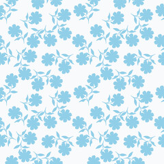 Cute hand drawn floral seamless pattern background