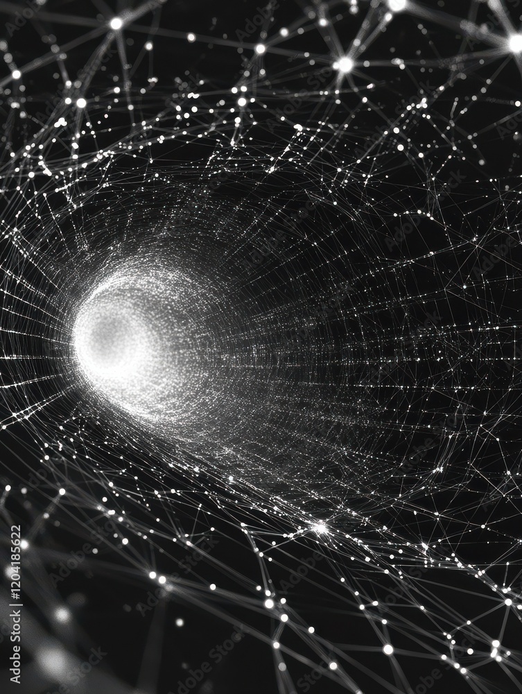 Aufkleber abstract polygonal space. background with connecting dots and lines. the concept illustration