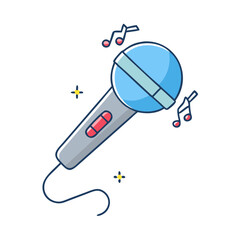 karaoke mic icon, karaoke mic vector illustration-simple illustration of karaoke mic, perfect for karaoke mic logos and icons