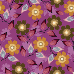 beautiful floral pattern allover design for digital print.