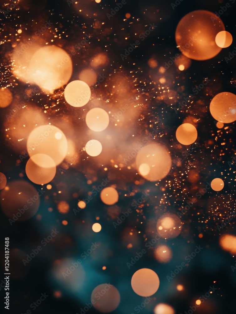 Poster blurred abstract background with bokeh lights. abstract modern particle wallpaper.