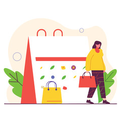 ECommerce shopping vector @ illustration design art