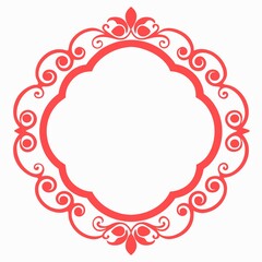 Filigree frames border vintage frame vector illustration