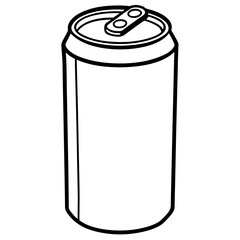 Minimalist Soda Can Line Art Design