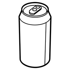Minimalist Soda Can Line Art Design