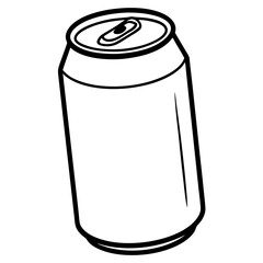 Minimalist Soda Can Line Art Design
