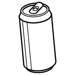 Minimalist Soda Can Line Art Design