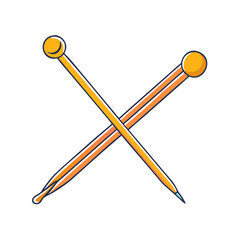 knitting needles icon, knitting needles vector illustration-simple illustration of knitting needles, perfect for knitting needles logos and icons
