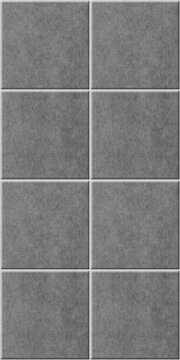 Grid of Eight Matte Gray Tiles with Subtle Texture. Seamless Pattern