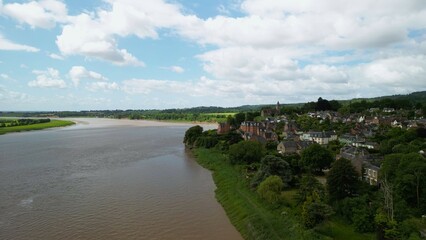 Fototapeta premium Drone shot at Newnham on Severn, UK