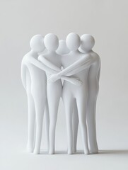 A group of six simplistic figures representing unity and collaboration.