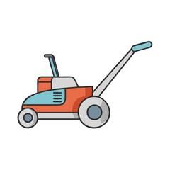 lawn mower icon, lawn mower vector illustration-simple illustration of lawn mower, perfect for lawn mower logos and icons