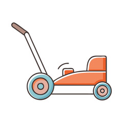 lawn mower icon, lawn mower vector illustration-simple illustration of lawn mower, perfect for lawn mower logos and icons